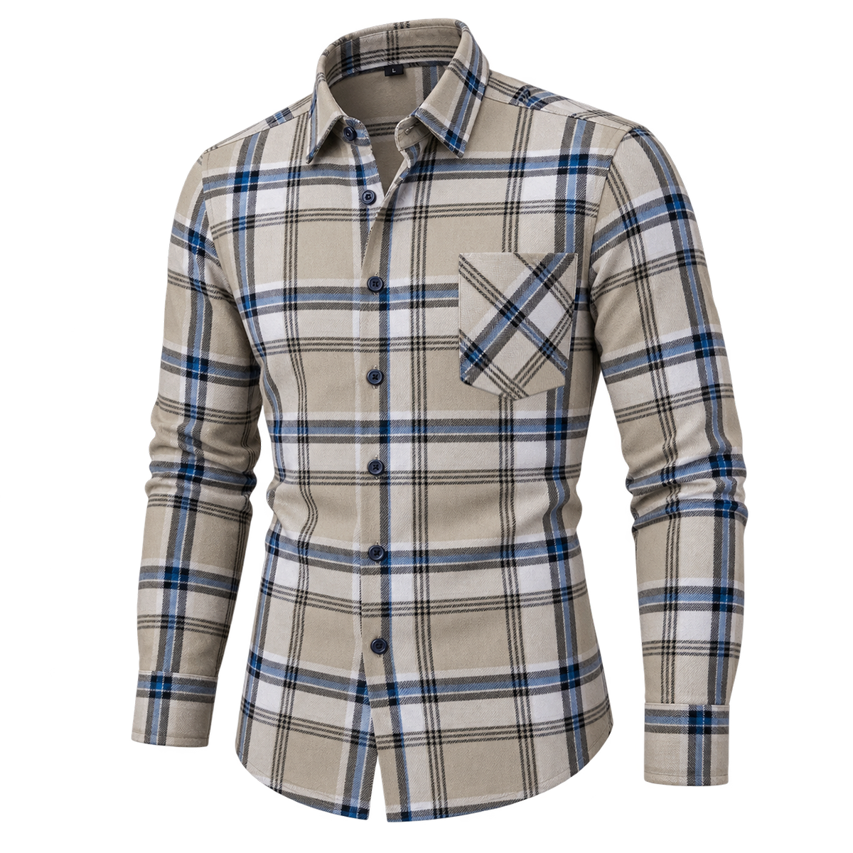 Vintage Brushed Plaid 100% Cotton Shirt 03