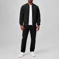 Stylish Suede Zip-Up Casual Jacket Black