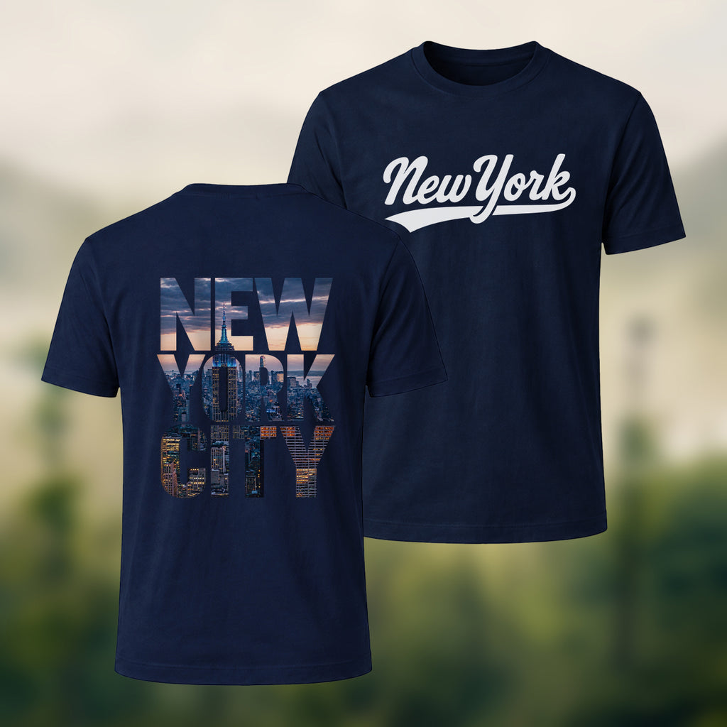 Classic New York City Premium Cotton T-Shirt Navy