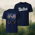 Classic New York City Premium Cotton T-Shirt Navy