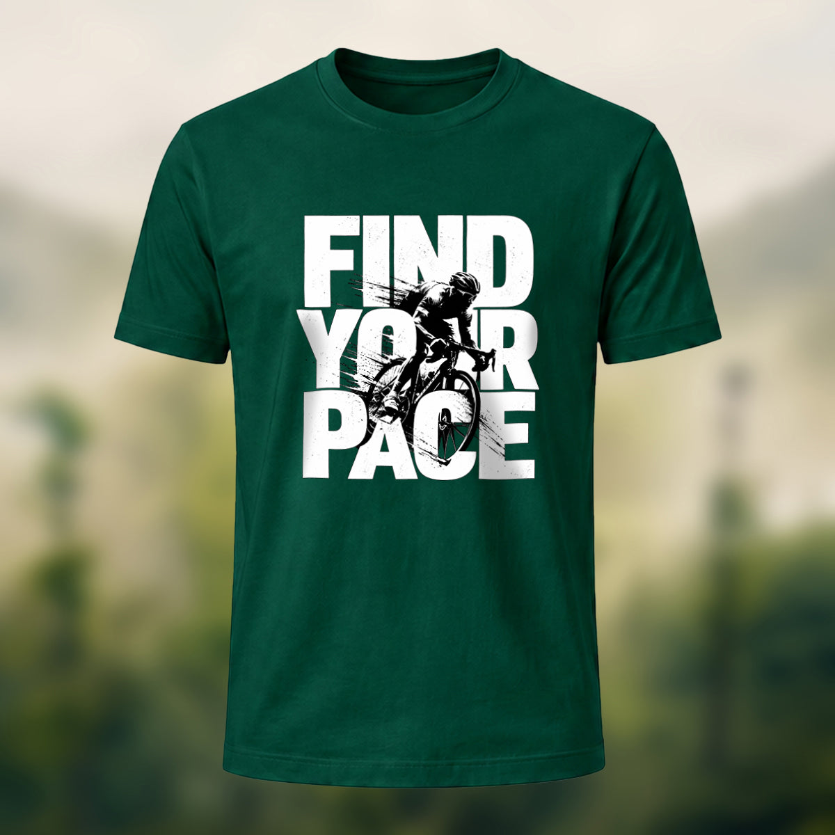 Find Your Pace Premium Cotton T-Shirt Forest Green