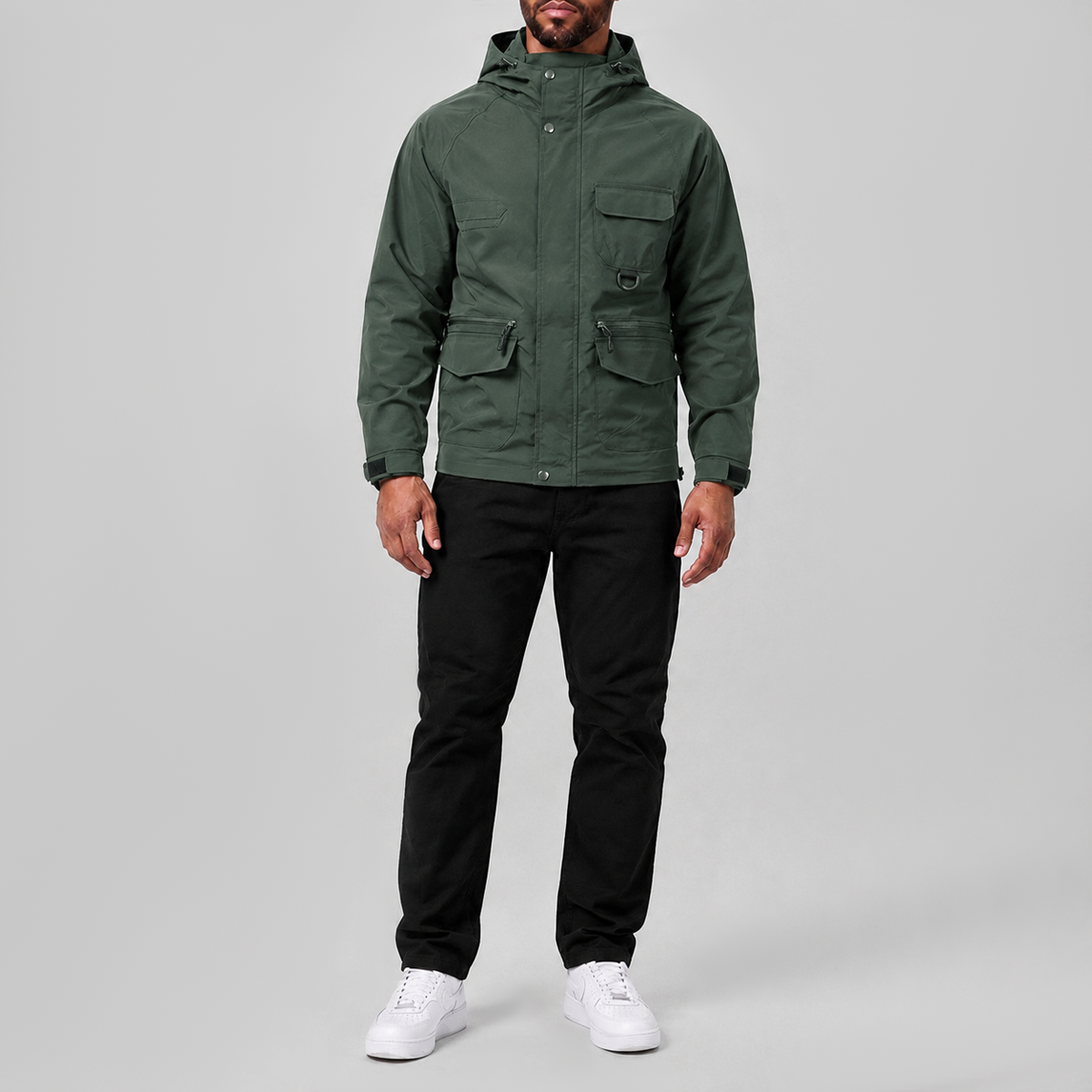 Durable Windproof Utility Jacket Army Green