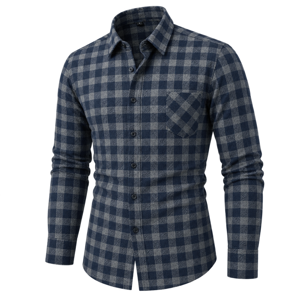 Vintage Brushed Plaid 100% Cotton Shirt 01