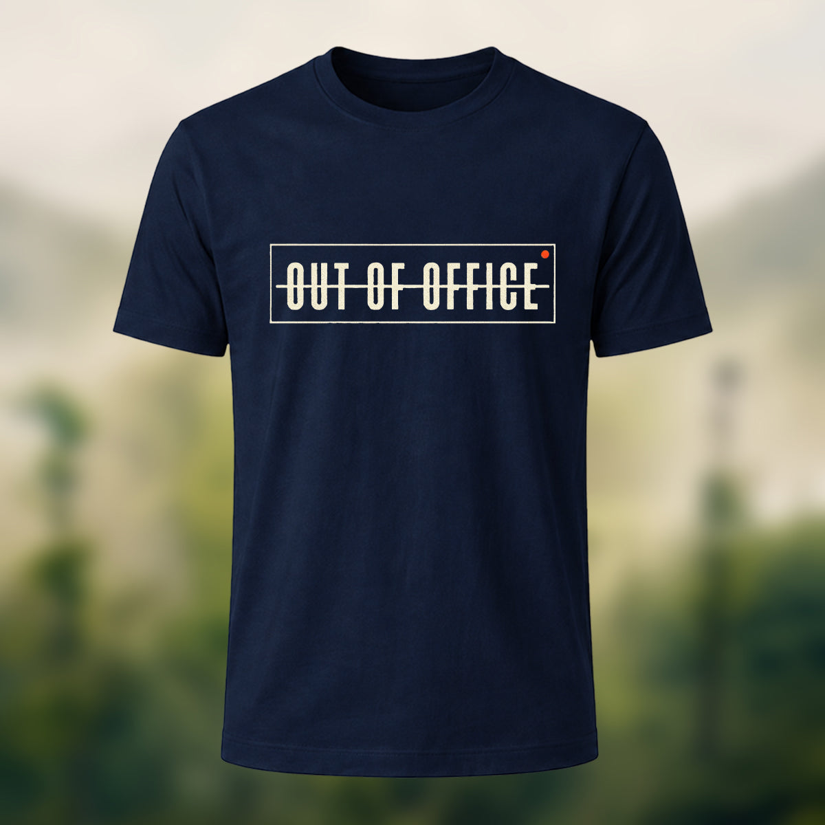 Out Of Office Premium Cotton T-Shirt Navy