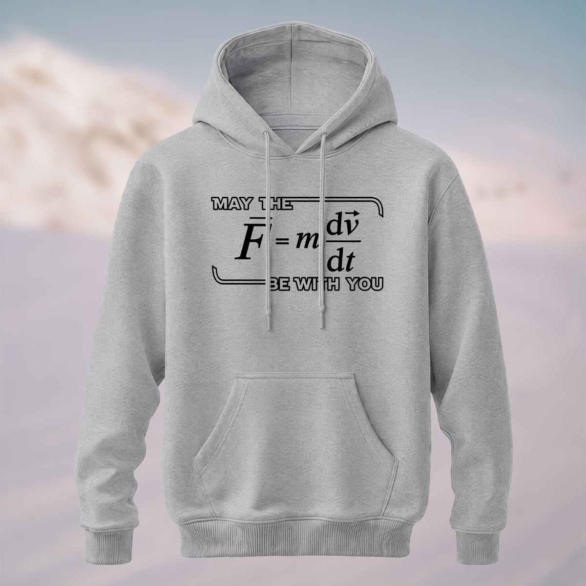 Cotton Made May The Force Physics Hoodie Heather Grey