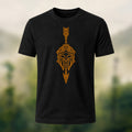 Intricate Viking Warrior Helmet Cotton T-Shirt Black
