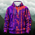 Eerie Neon Skeletons All-Over Print Hoodie