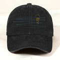 Vintage Washed Sunset Reflection Baseball Cap Black