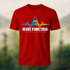 Ocean Waveform Premium Cotton T-Shirt Red