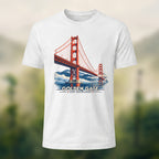 Vintage Golden Gate Bridge Cotton T-Shirt White