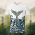 Vintage Sculptural Whale Tail Tee White