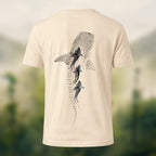 DTG Stippled Whale Shark Premium Cotton Tee Beige