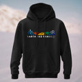 Cotton Made Scenic Landscape Hoodie Black