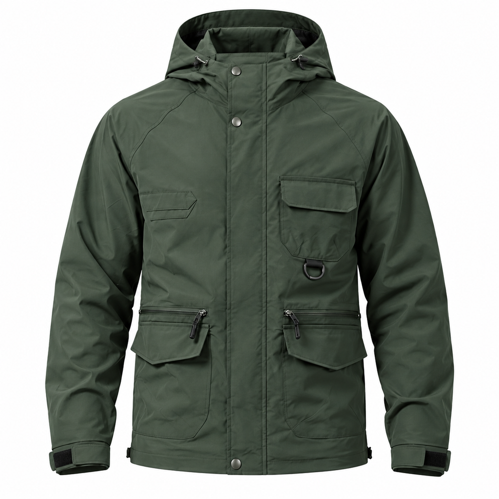 Lightweight Outdoor Windproof Hiking Jacket Forest Green