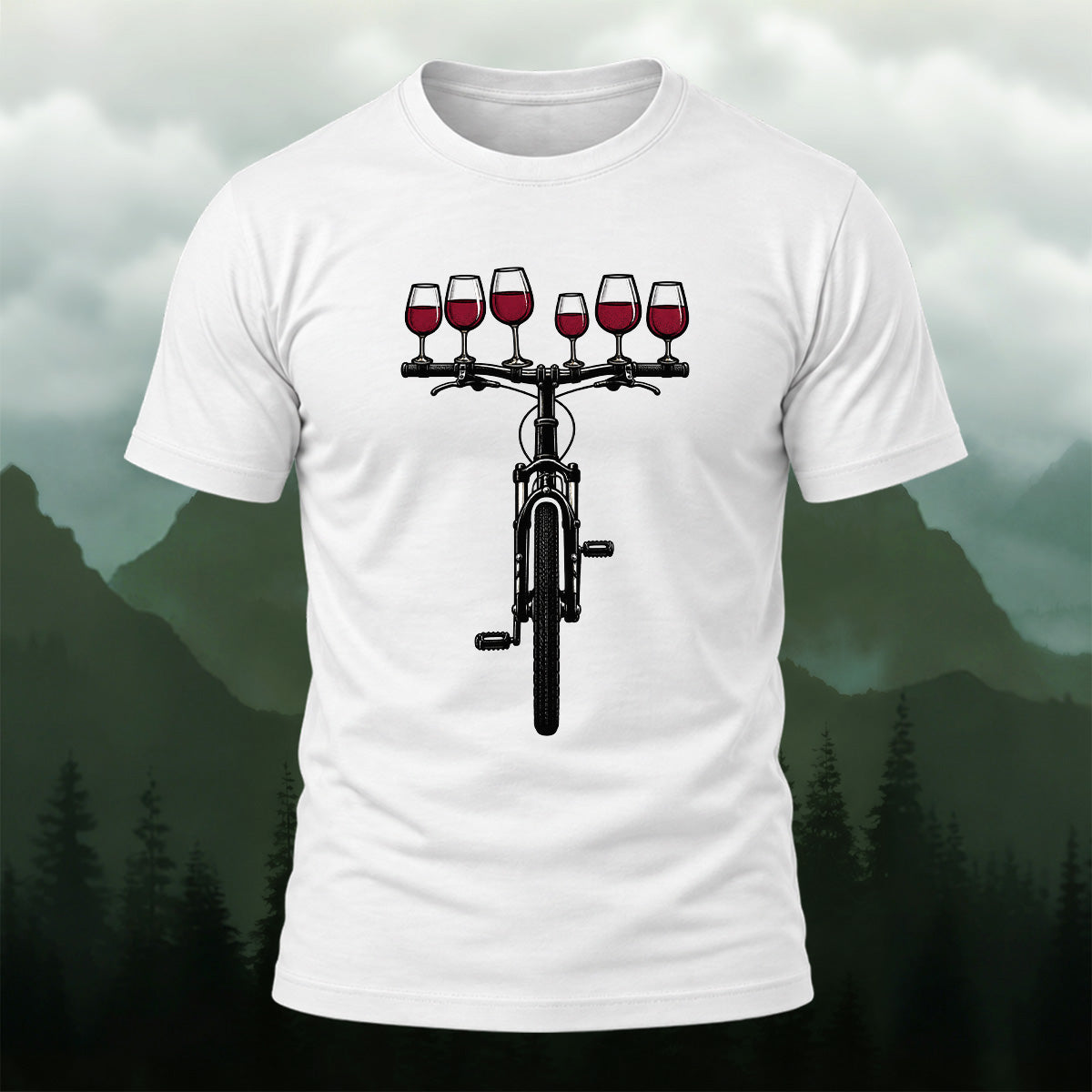 Clean Wine Cycling Soft Cotton T-Shirt White