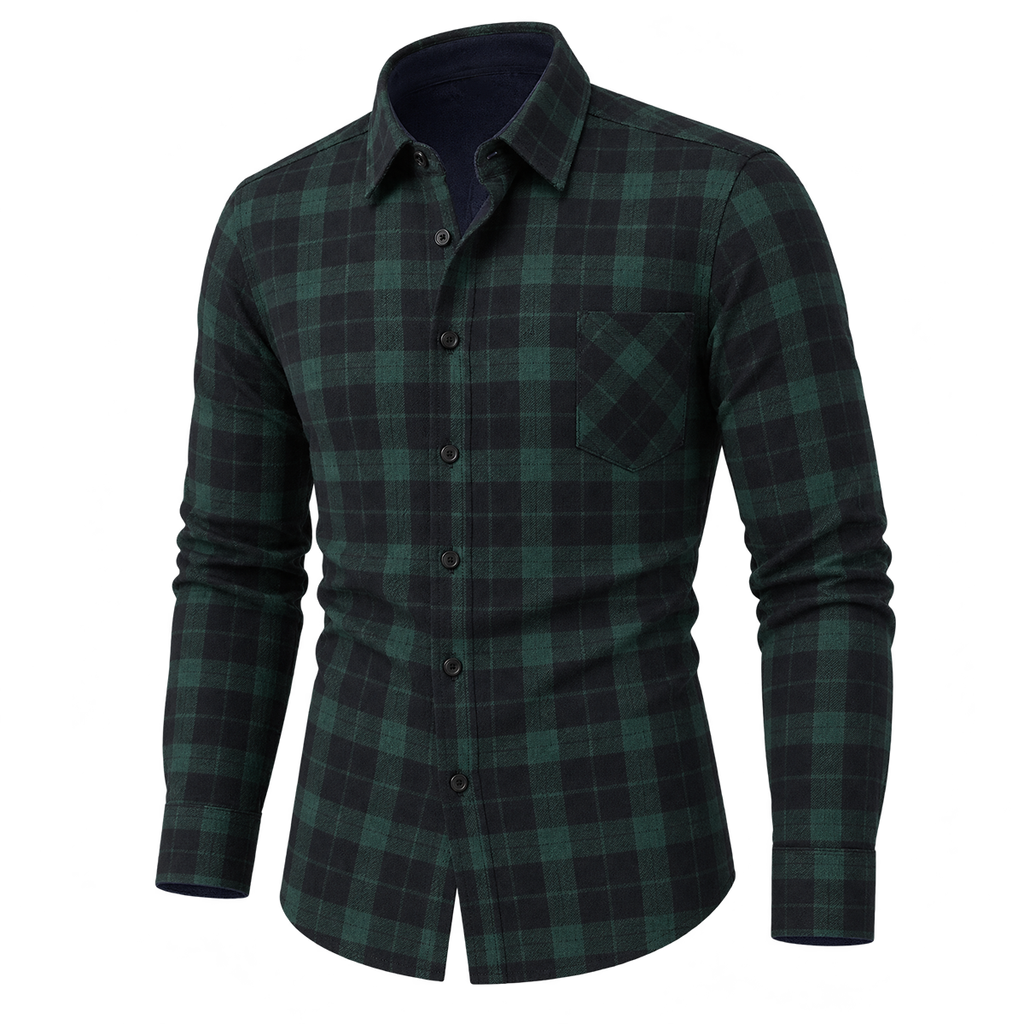 Classic Plaid Fleece-Lined Overshirt 03