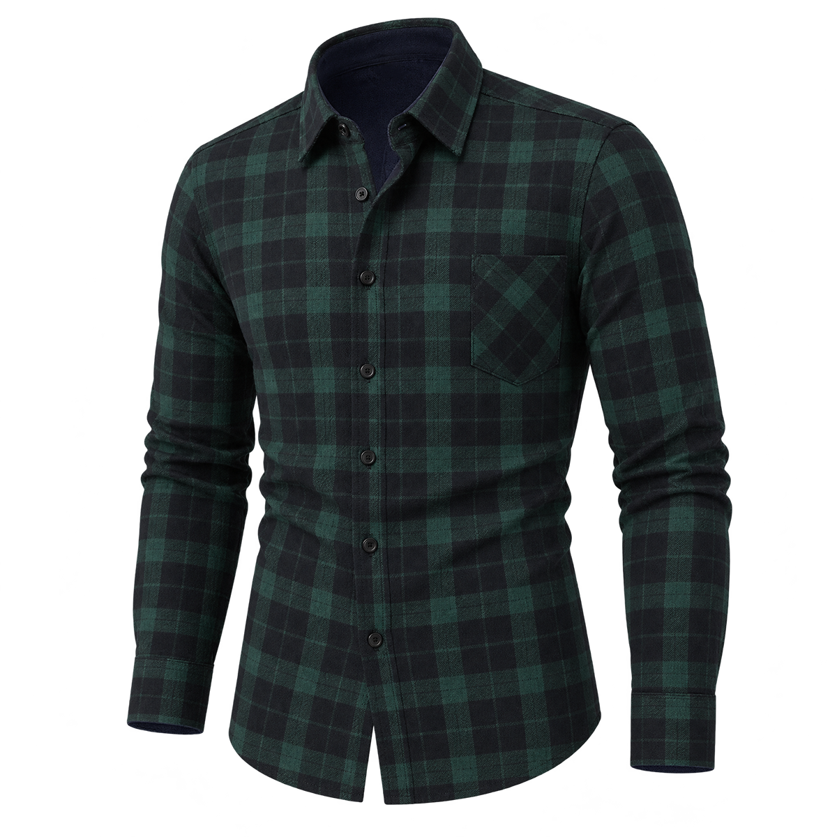 Classic Plaid Fleece-Lined Overshirt 03