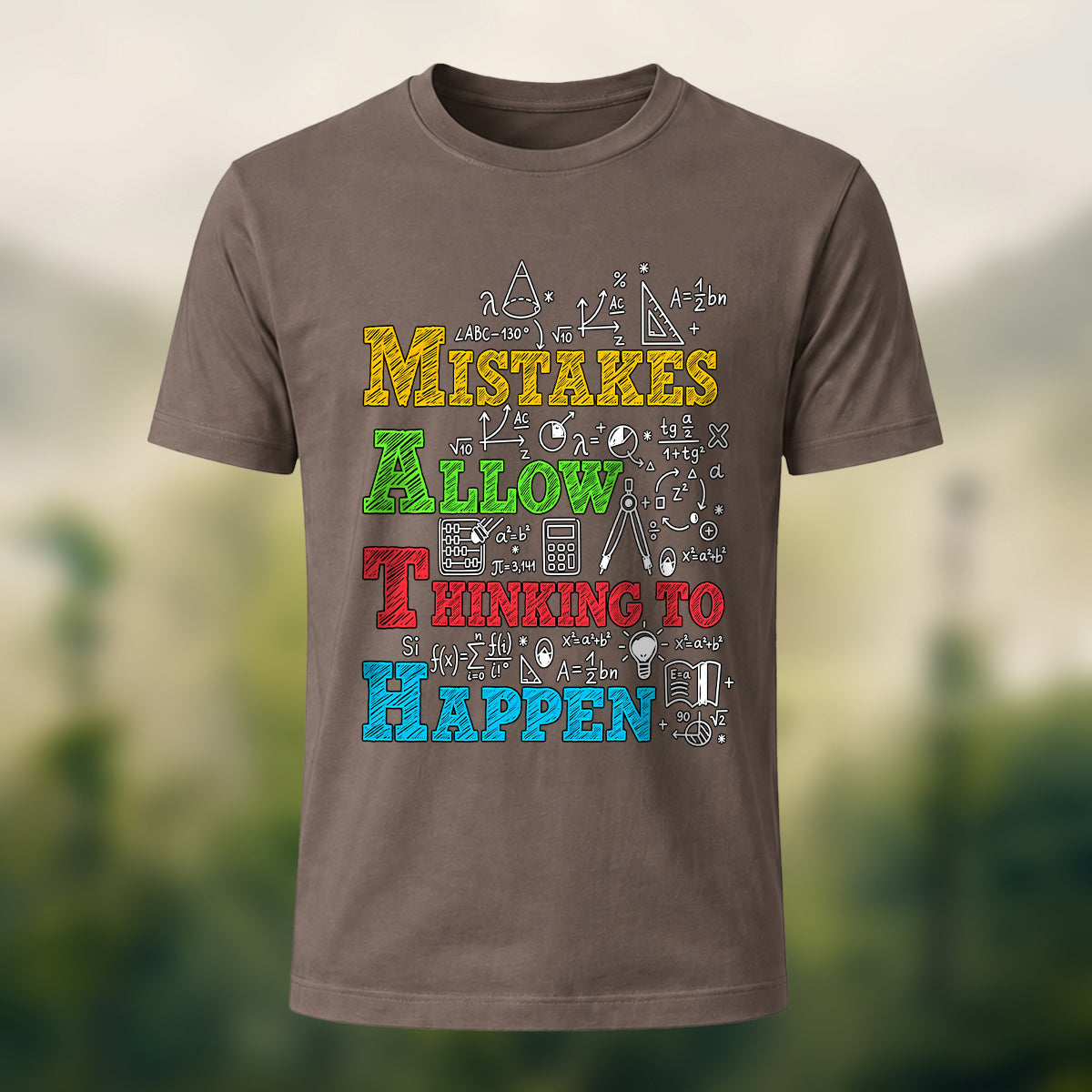 Witty Math Education Combed Cotton T-Shirt Coffee
