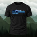 Natural Forest Lake Reflection Tee Black