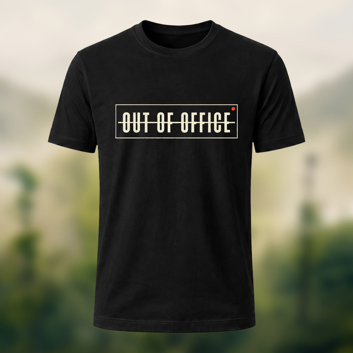 Out Of Office Premium Cotton T-Shirt Black