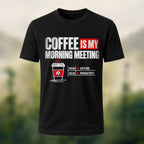 Witty Coffee Statement Soft Cotton T-Shirt Black
