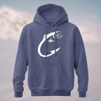 Cotton Made Creative Fish Shaped Hook Print Hoodie