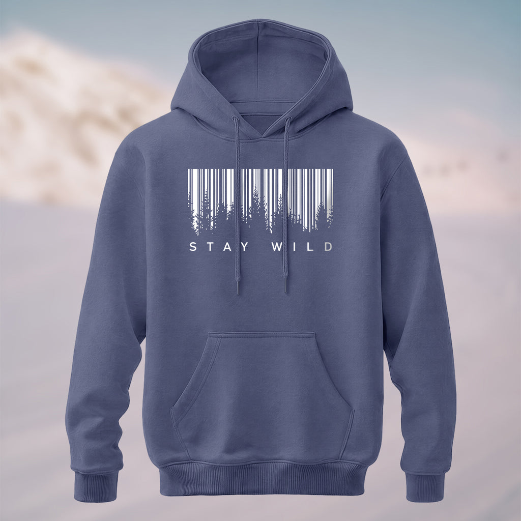 Cotton Made Creative Barcode Print Hoodie
