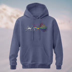 Cotton Made Creative Rainbow Tree Print Hoodie