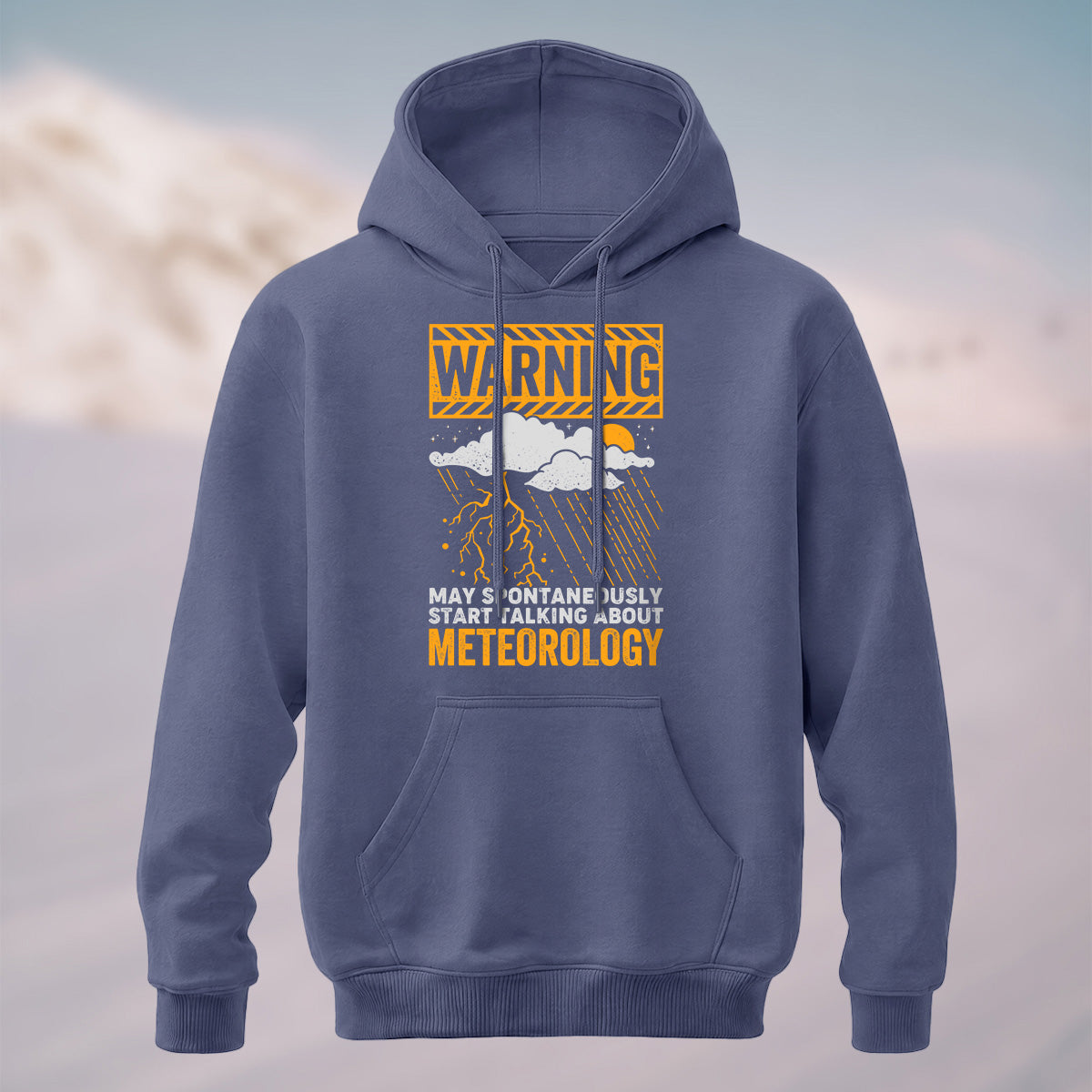 Cotton Made Weather Print Hoodie