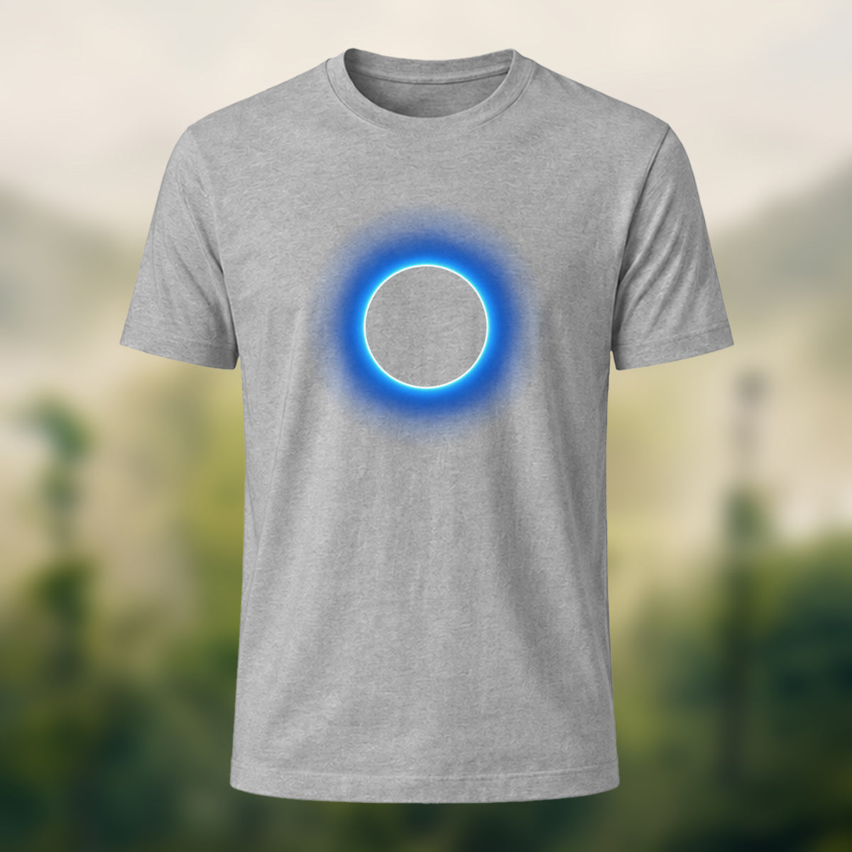DTG Glowing Circle Print Minimalist Breathable T-shirt