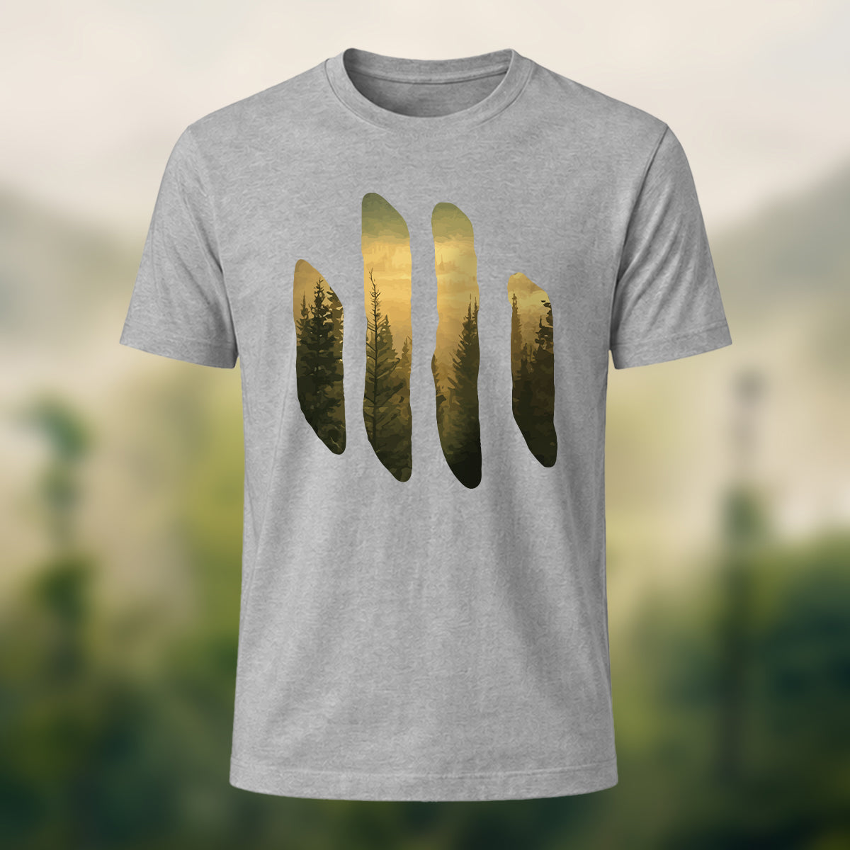 Serene Forest Art Print Casual T-Shirt