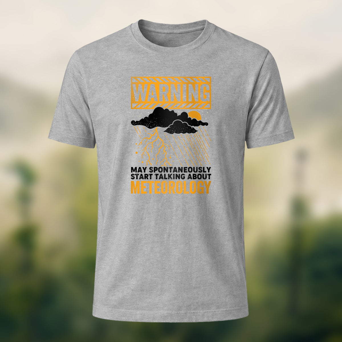 Weather-Themed Print Casual Premium Cotton T-Shirt