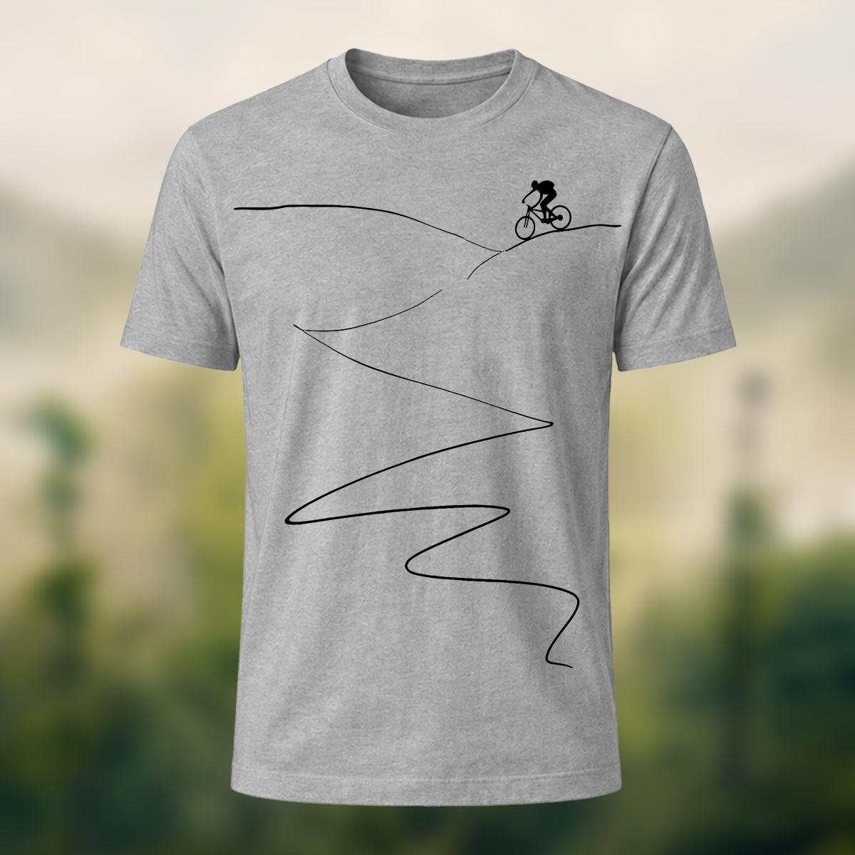 Mountain Biking Printed Outdoor Combed Cotton Tee