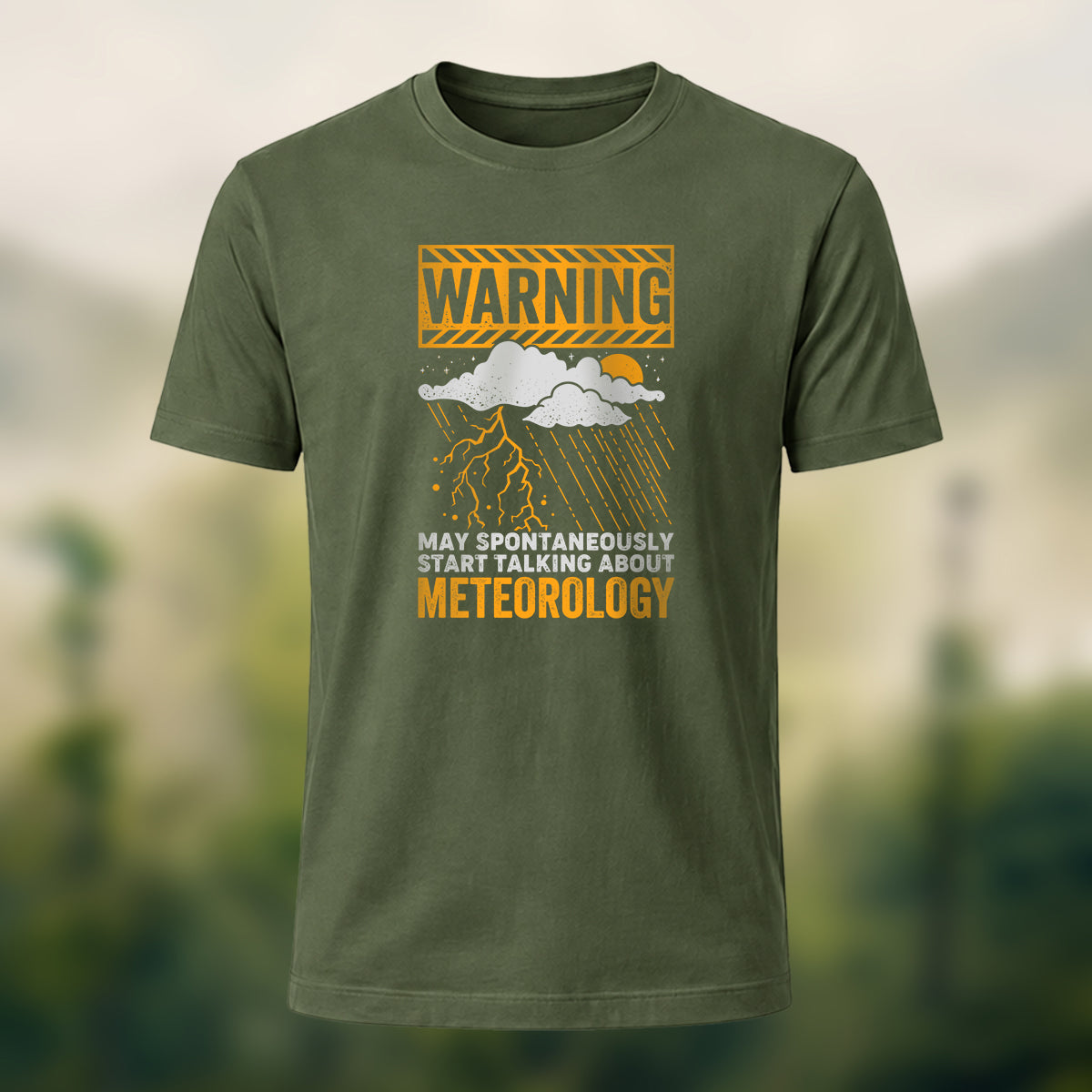 Weather-Themed Print Casual Premium Cotton T-Shirt