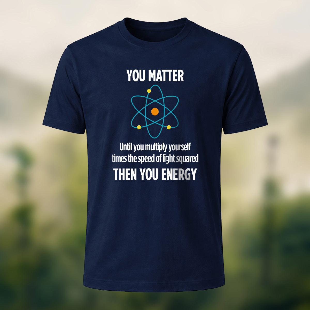 Creative Atomic Model Print Casual Soft Cotton T-Shirt