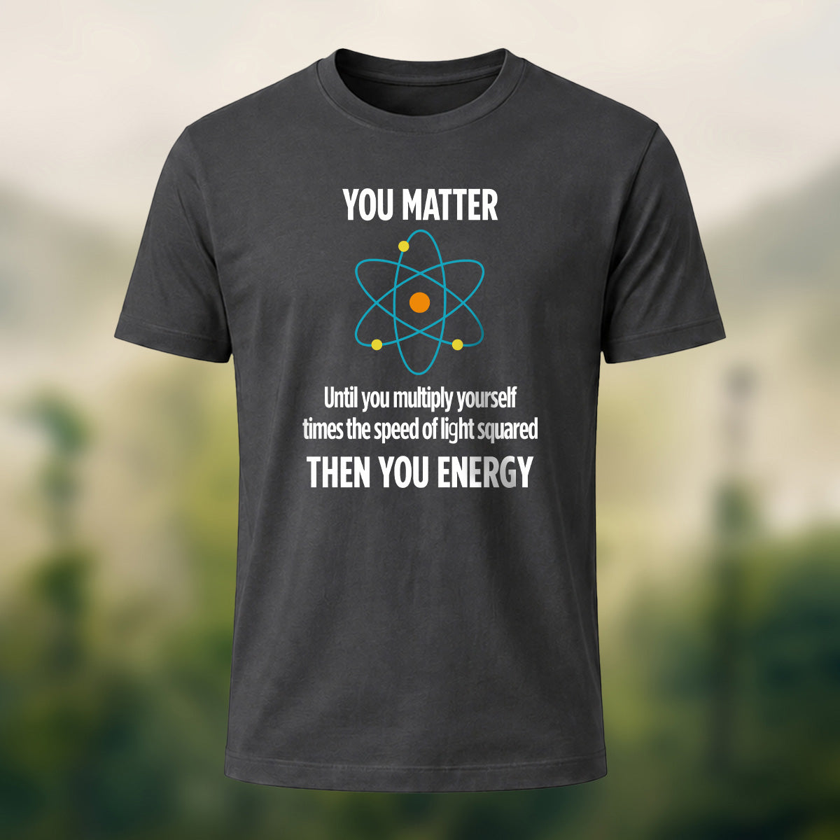 Creative Atomic Model Print Casual Soft Cotton T-Shirt