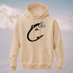 Cotton Made Creative Fish Shaped Hook Print Hoodie