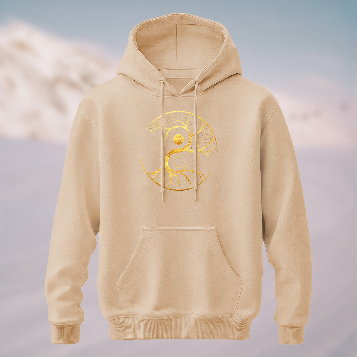 Cotton Made Tree of Life Print Hoodie