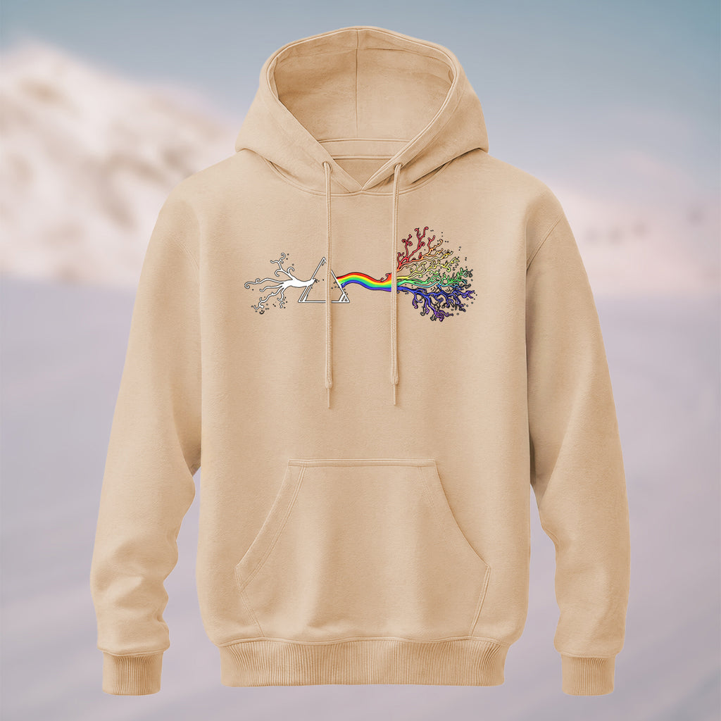 Cotton Made Creative Rainbow Tree Print Hoodie