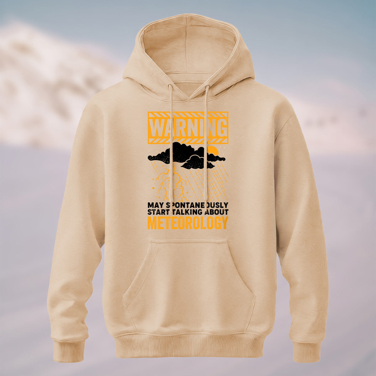 Cotton Made Weather Print Hoodie