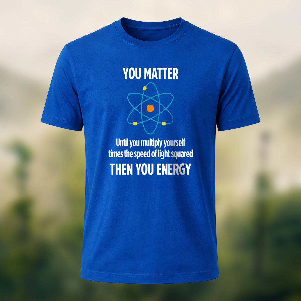 Creative Atomic Model Print Casual Soft Cotton T-Shirt