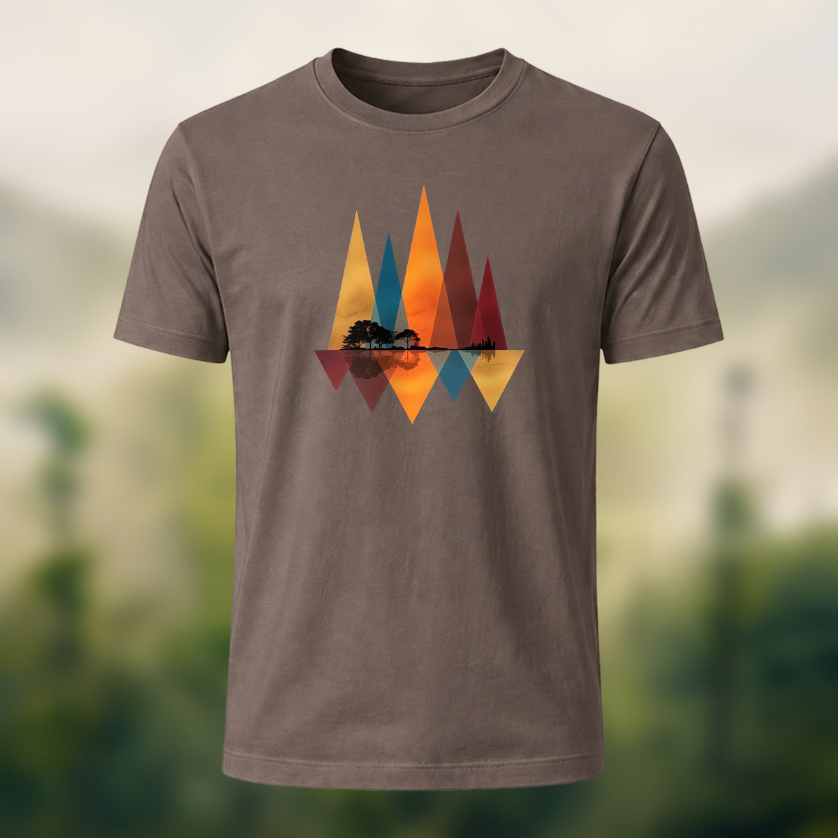 Art Forest Print Casual Cotton T-Shirt