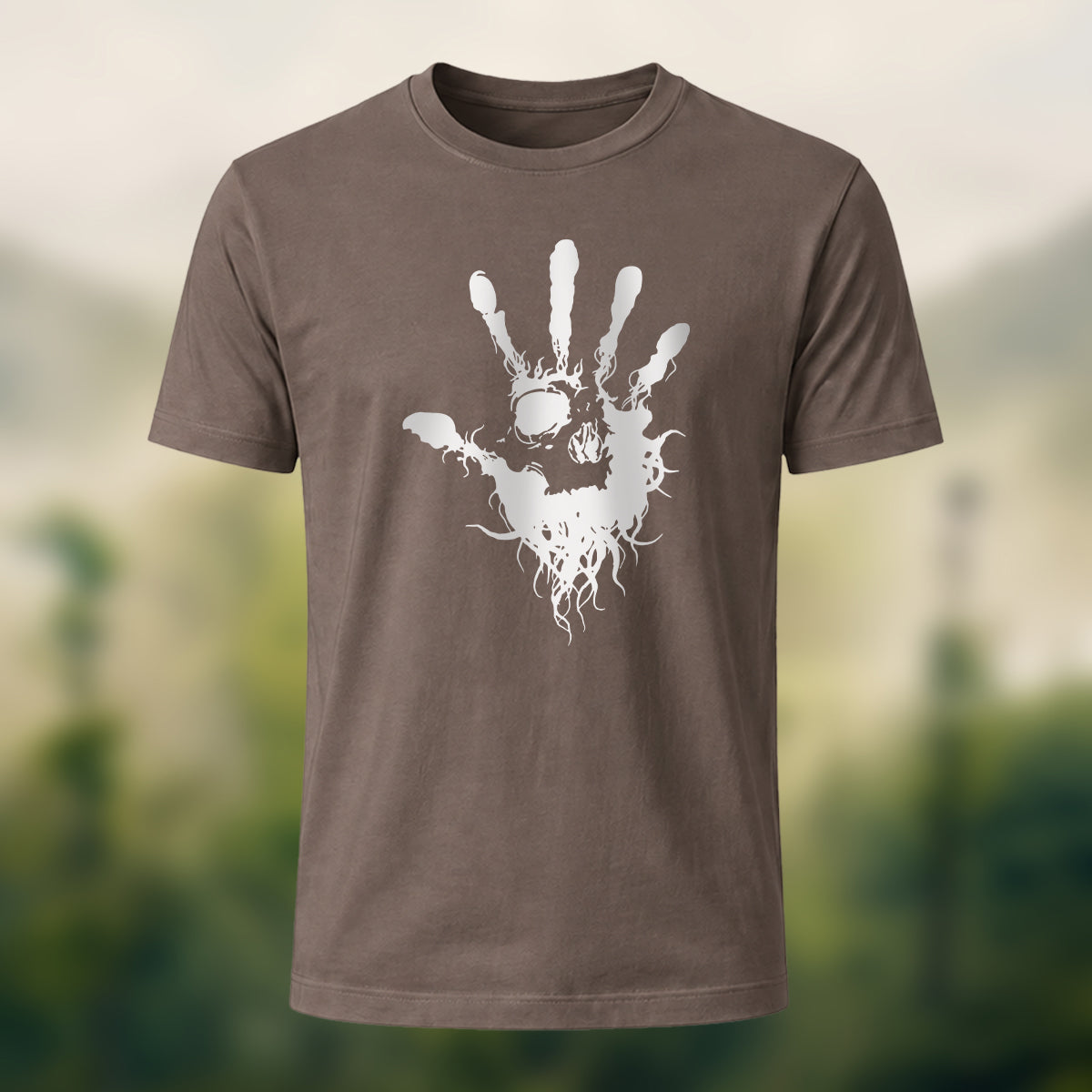 Skeleton Silhouette Print Casual Cotton T-Shirt