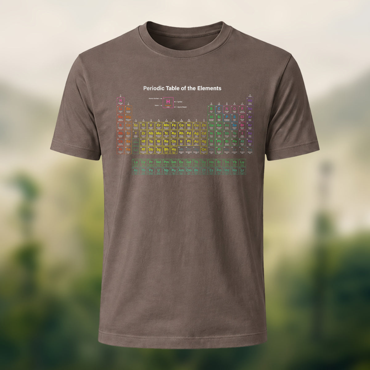 Magic Periodic Table Print Casual Cotton T-Shirt