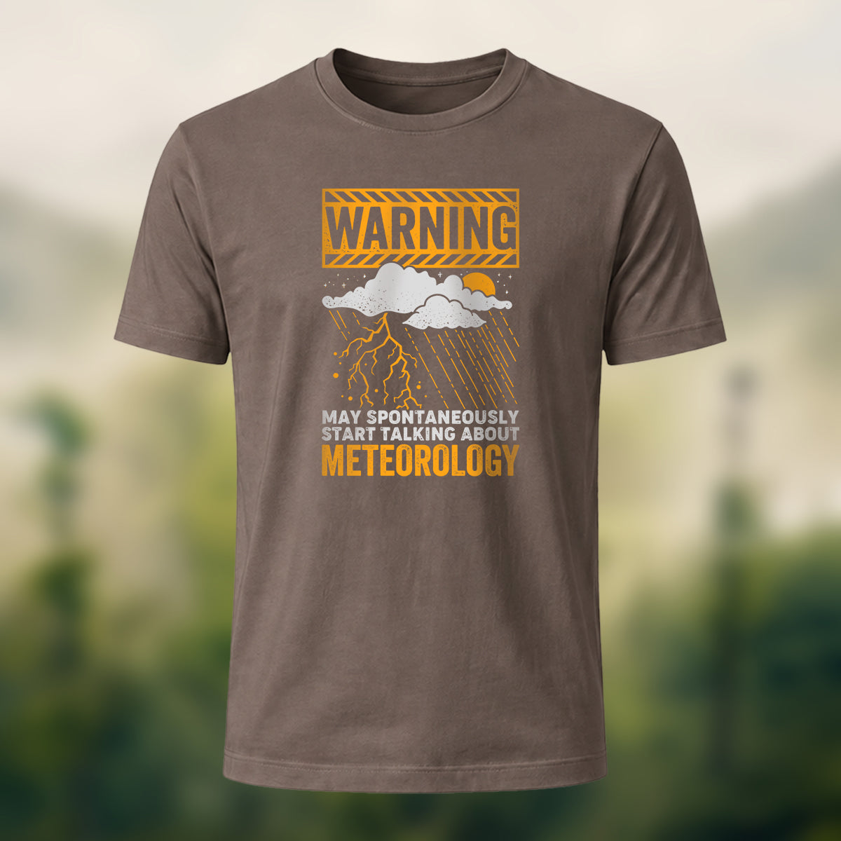Weather-Themed Print Casual Premium Cotton T-Shirt