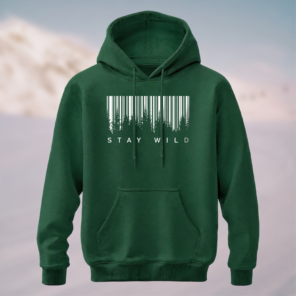 Cotton Made Creative Barcode Print Hoodie