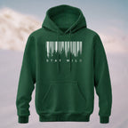 Cotton Made Creative Barcode Print Hoodie