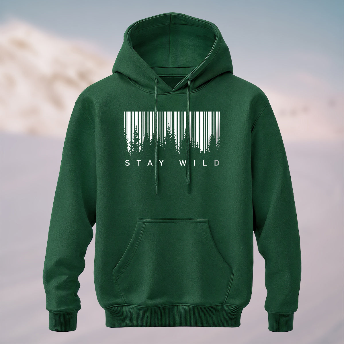 Cotton Made Creative Barcode Print Hoodie