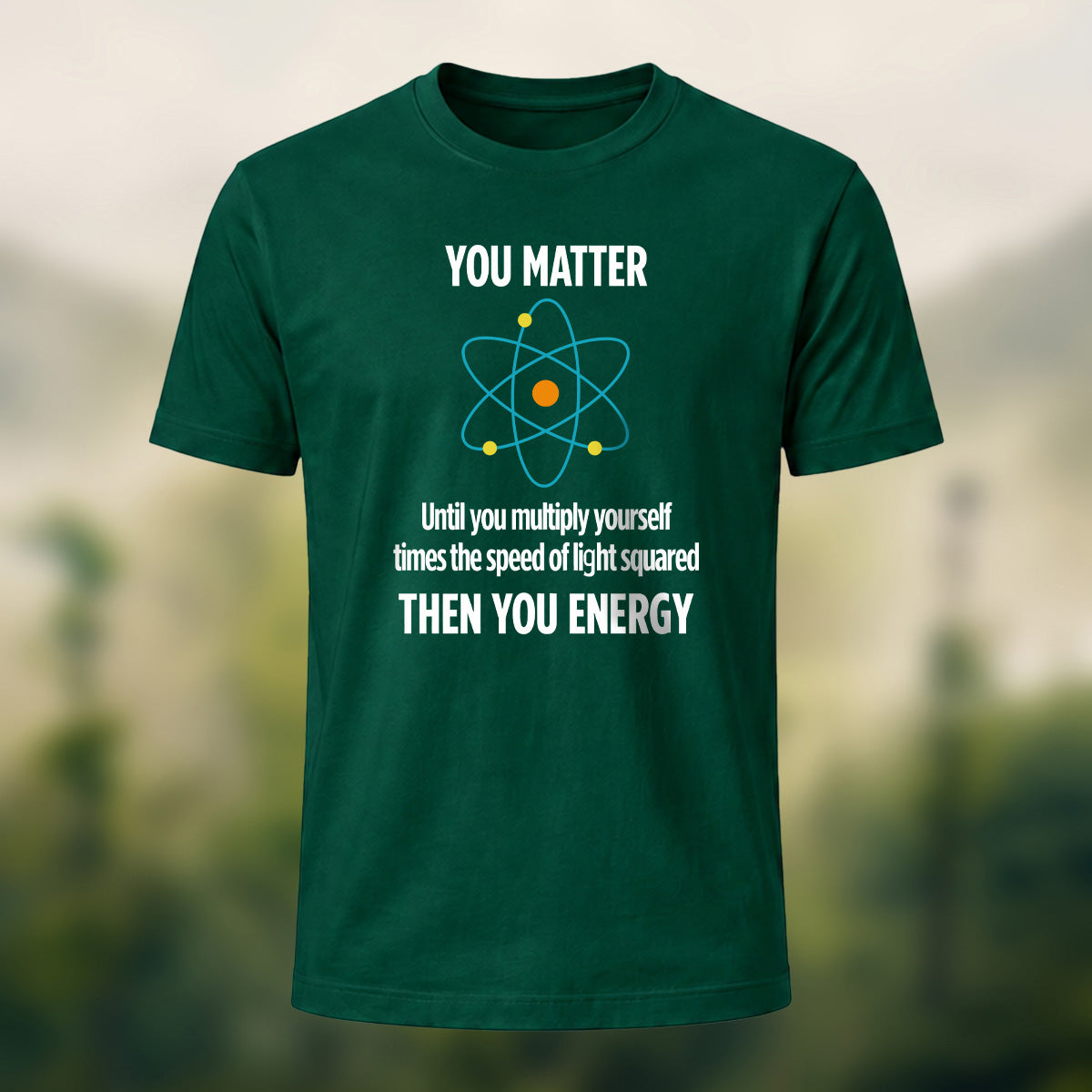 Creative Atomic Model Print Casual Soft Cotton T-Shirt