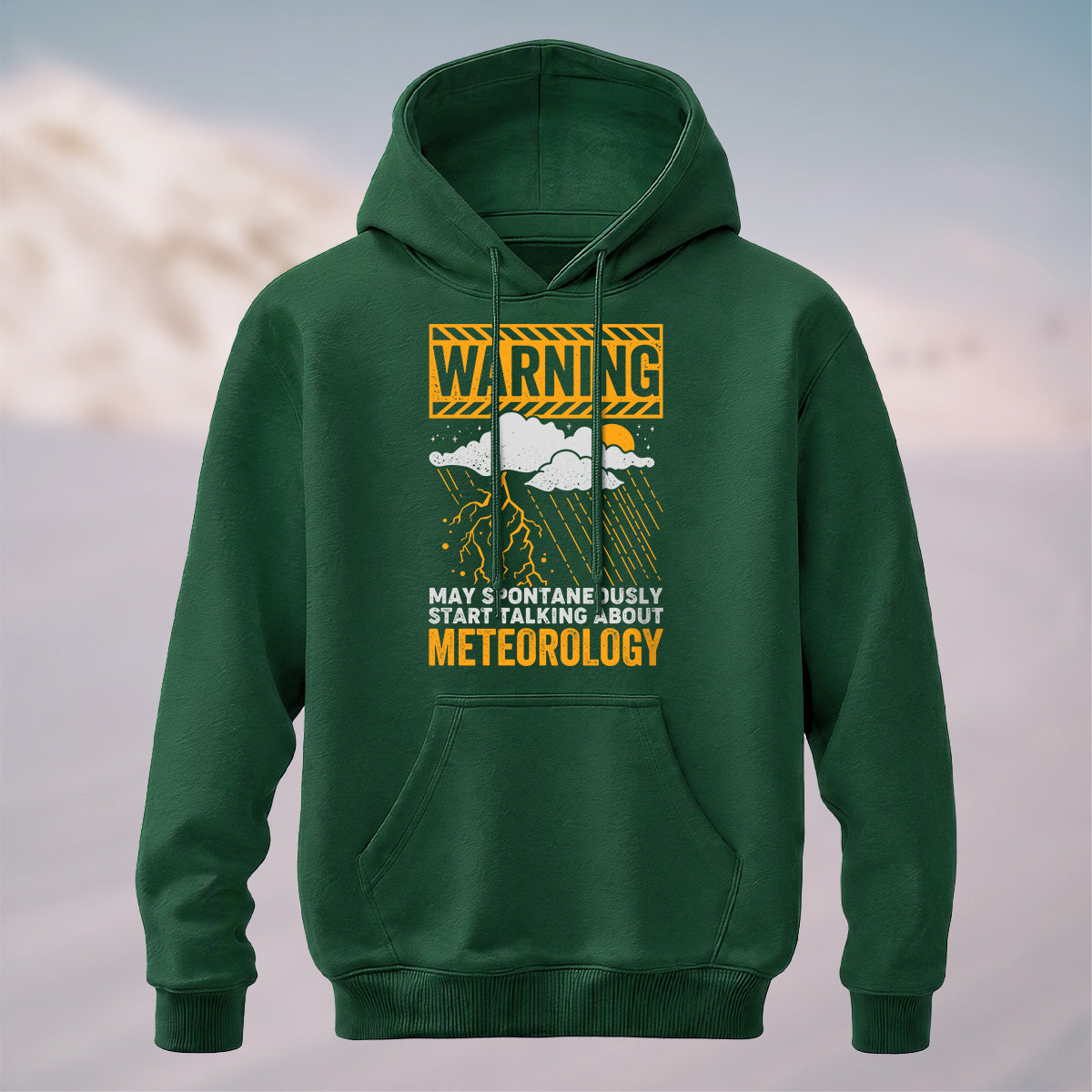 Cotton Made Weather Print Hoodie